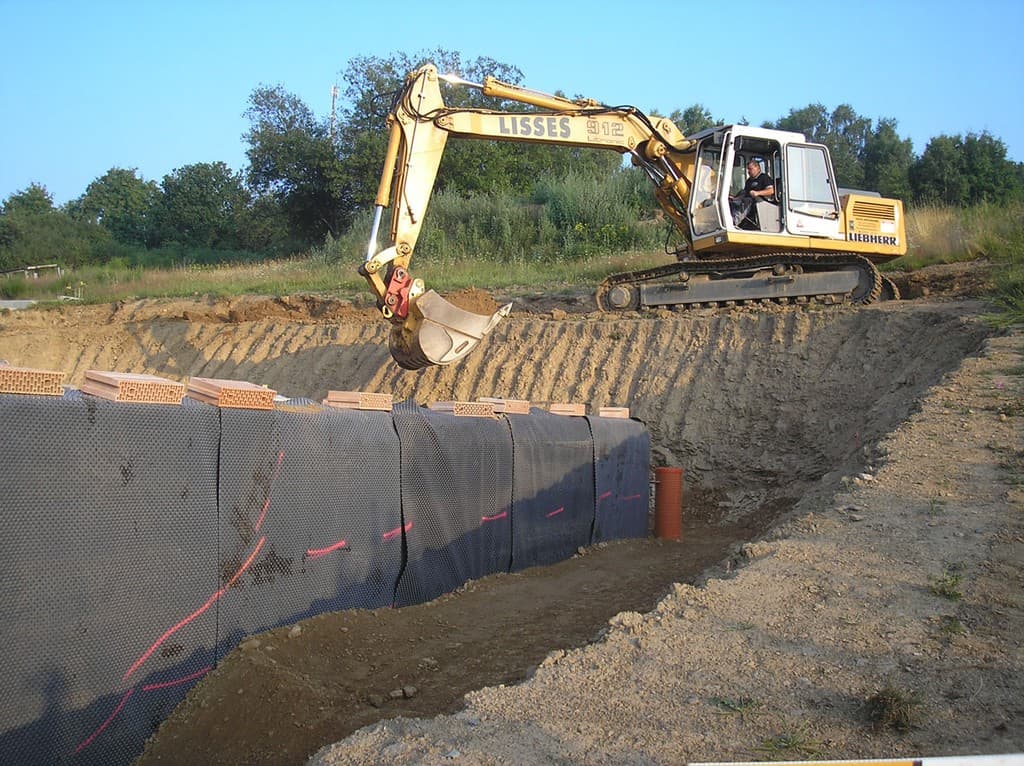 Erdarbeiten mit Abdichtung